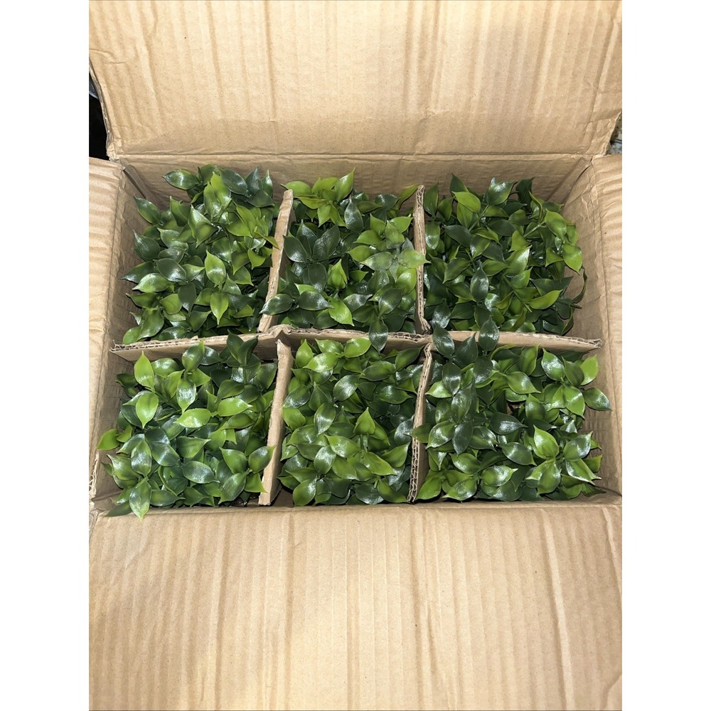6 Pack Plants Ceramic Mini Artificial Greenery Potted Plants for Home Decor